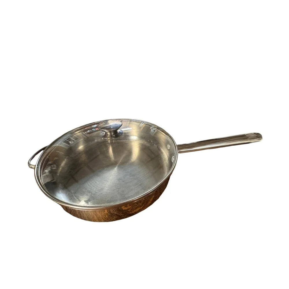 Wolfgang Puck 11 Inch Sauté Pan Skillet Café Collection Stainless Steel & Lid